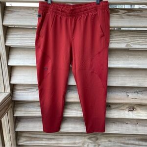 Under Armour Unstoppable Hybrid burnt orange active pants Women Large NWT